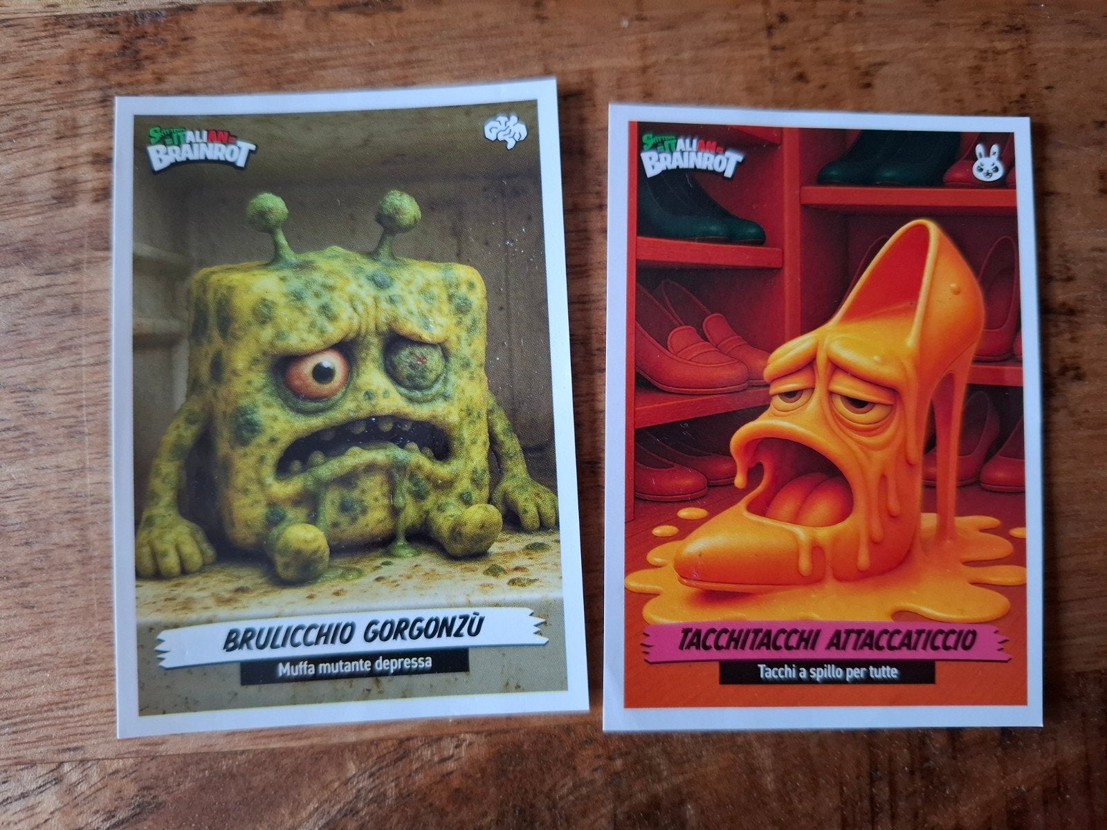 2x Brainrot stickers: Brulicchio Gorgonzù & Tacchitacchi, Ophalen of Verzenden, Meerdere stickers