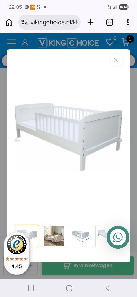 Kleuter bedframe zo goed als nieuw, Ophalen, Lattenbodem, 180 cm of meer, 100 cm of meer