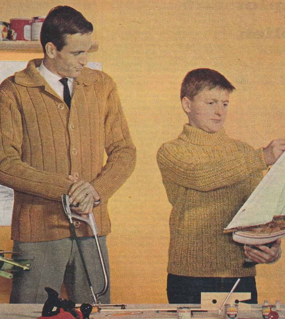 Retro reclame 1961 Leithen wol jongensmode truien, Verzenden, Overige typen