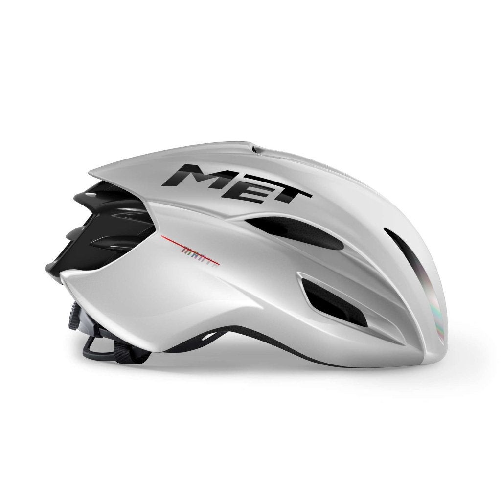 racefietshelm MET Manta zilver/wit  maat M  56-58cm, Heer of Dame, M, Verzenden, MET
