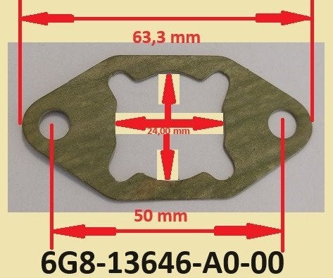 Yamaha 6G8-13646-A0-00 Gasket Manifold. € 1,95, Ophalen of Verzenden, Nieuw, Motor en Techniek