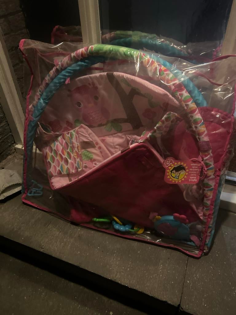 Speelkleed met bogen en speeltjes - Roze uil design, Kinderen en Baby's, Ophalen, Gebruikt