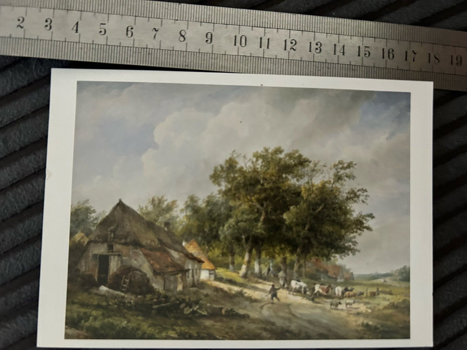 109. Kunstkaart W.Nijen ?? Landschap herder, Ophalen of Verzenden, Ongelopen