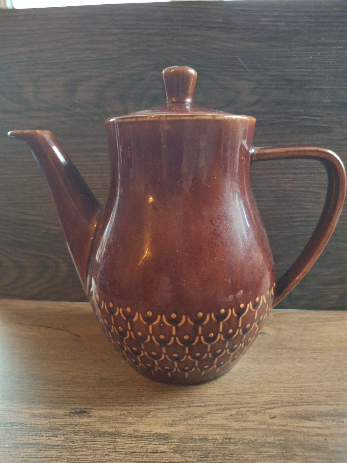 art deco stijl jaren 30 bruine koffiekan 23 cm hoog, Ophalen of Verzenden, Huis en Inrichting