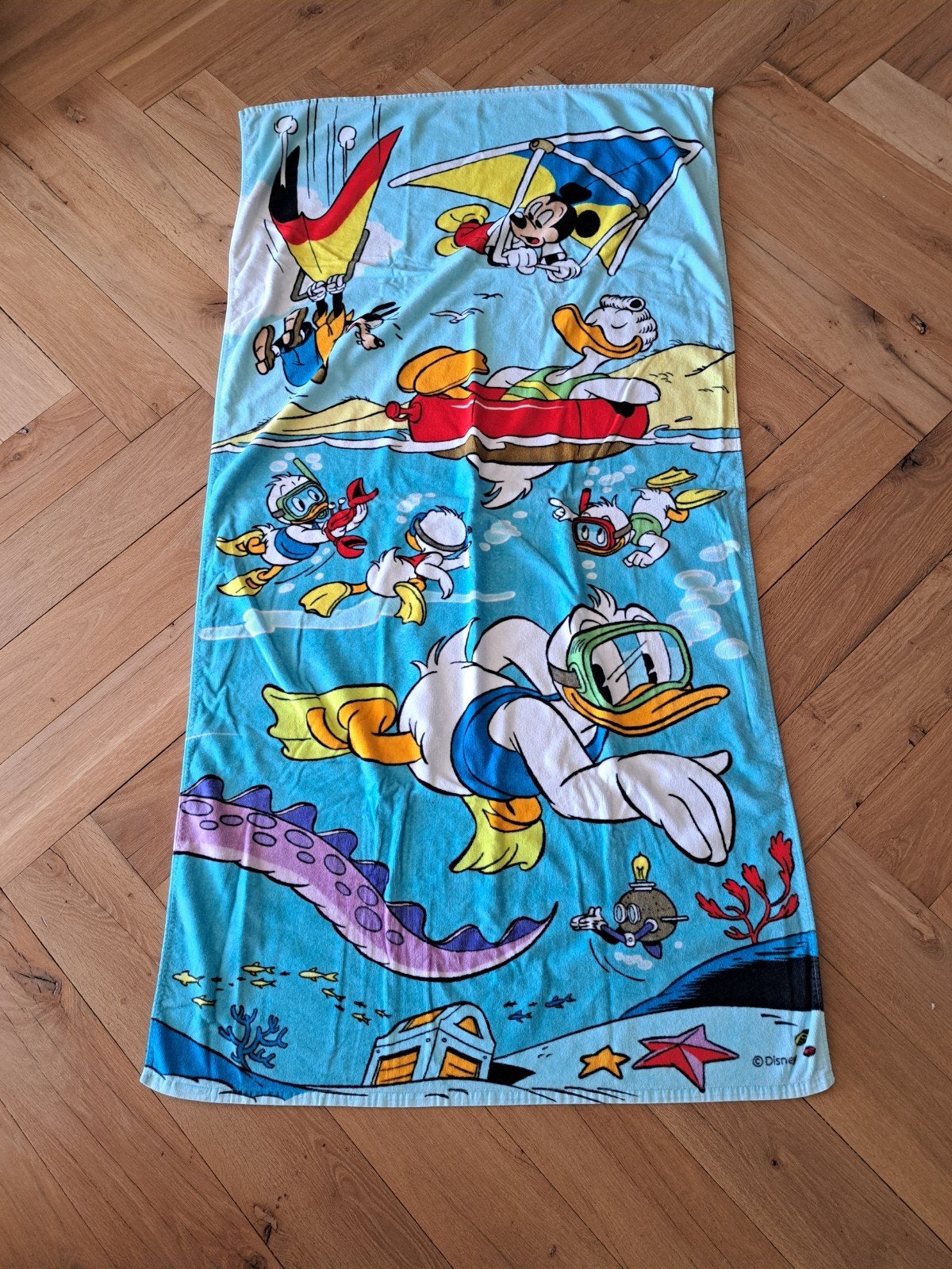 Badhanddoek Donald Duck, Blauw, Overige merken, Badlaken, Ophalen of Verzenden