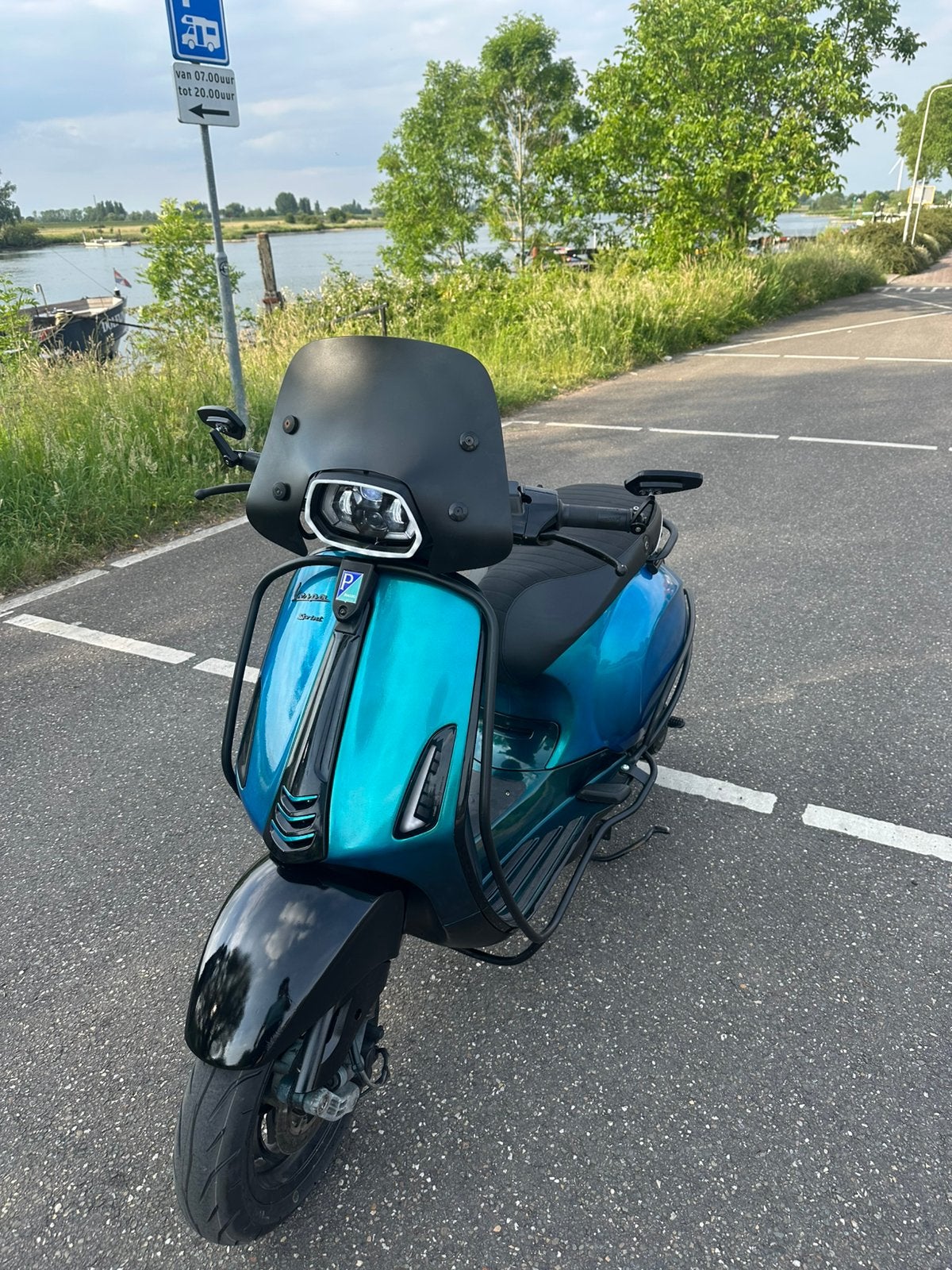 Custom Vespa Sprint 80cc 4V Malossi geel kenteken, Overige modellen, Maximaal 45 km/u, Ophalen of Verzenden, Zo goed als nieuw
