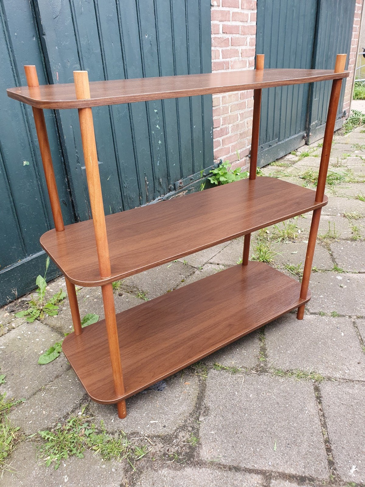 HELAAS  VERKOCHT  Vintage boekenkast/plantentafel, Ophalen, Met plank(en), Gebruikt, Sixties
