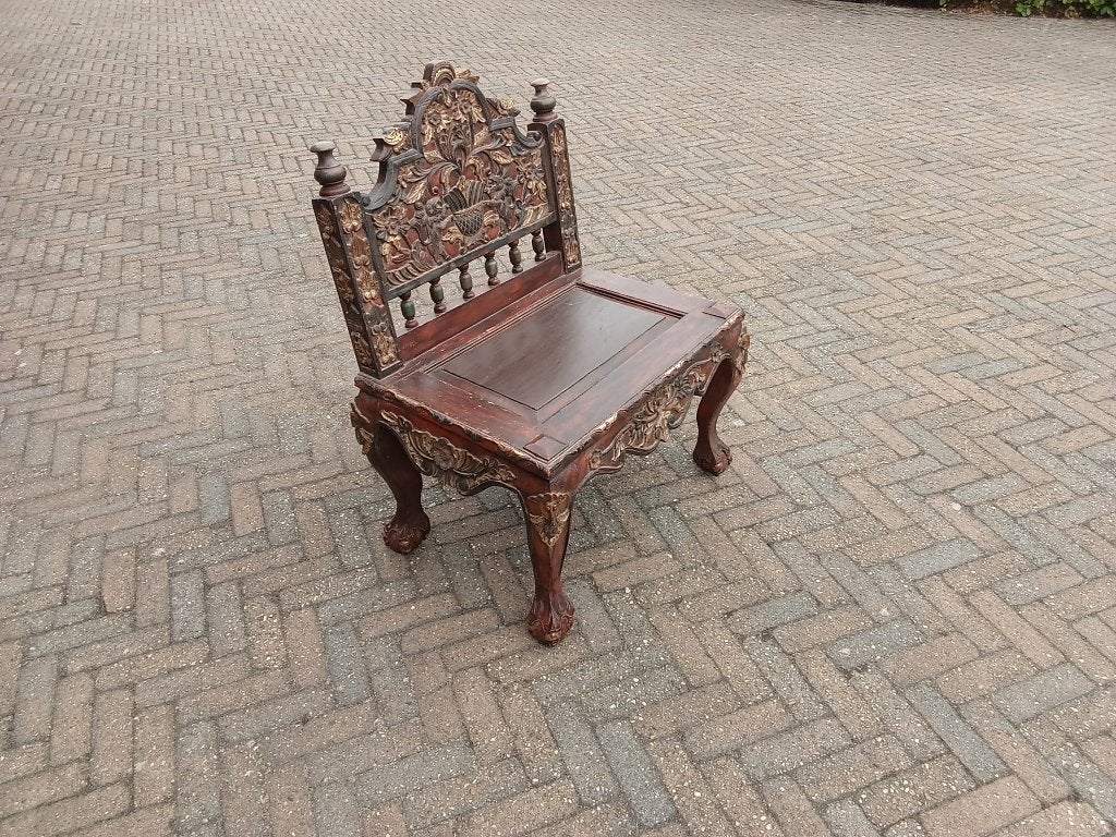 Maleis besnijdenisstoeltje, Ophalen, Gebruikt, Meerkleurig, Hout