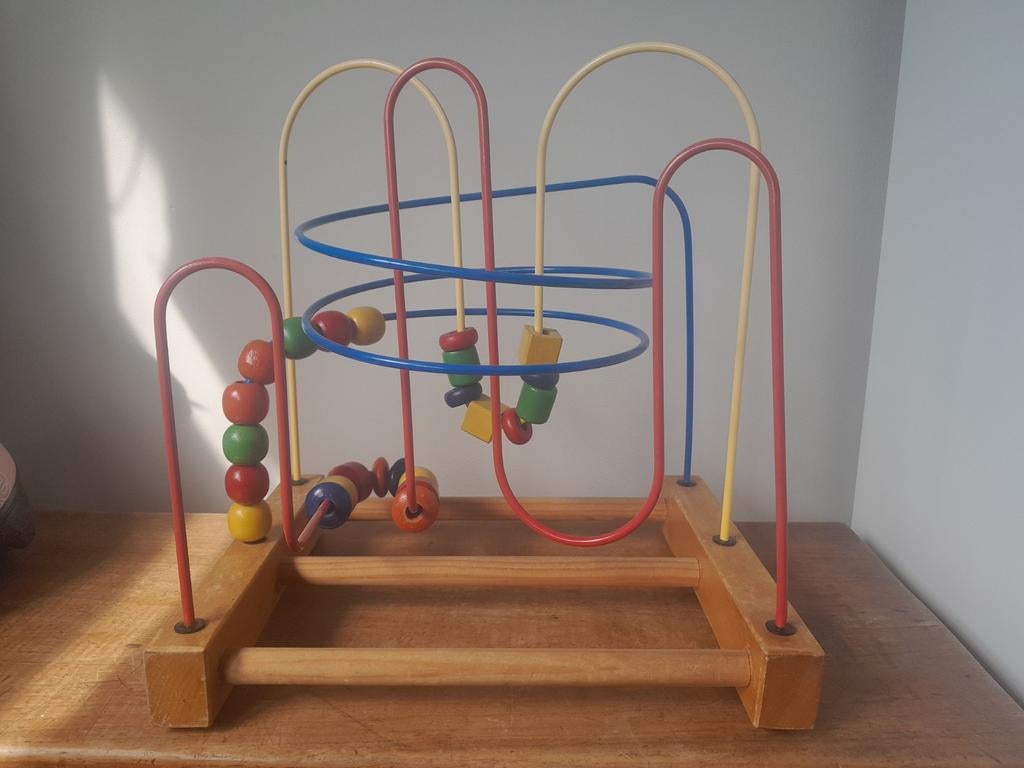 Kralen spiraal, Kinderen en Baby's, Speelgoed | Houten speelgoed, Ophalen, Zo goed als nieuw