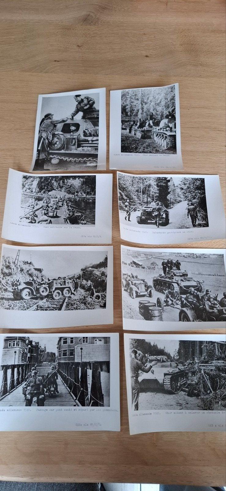 8 oude kopie foto's WO2 Duitse militairen 1940, Verzamelen, Ophalen of Verzenden, Landmacht, Duitsland, Foto of Poster