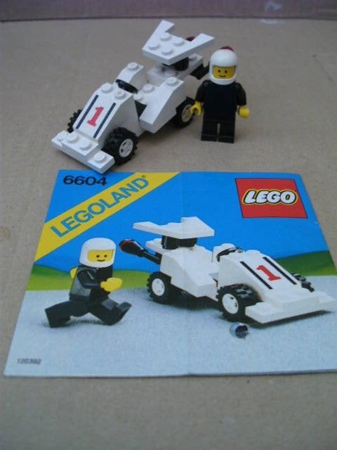 Lego set 6604 race auto compleet met boekje, Ophalen of Verzenden, Zo goed als nieuw