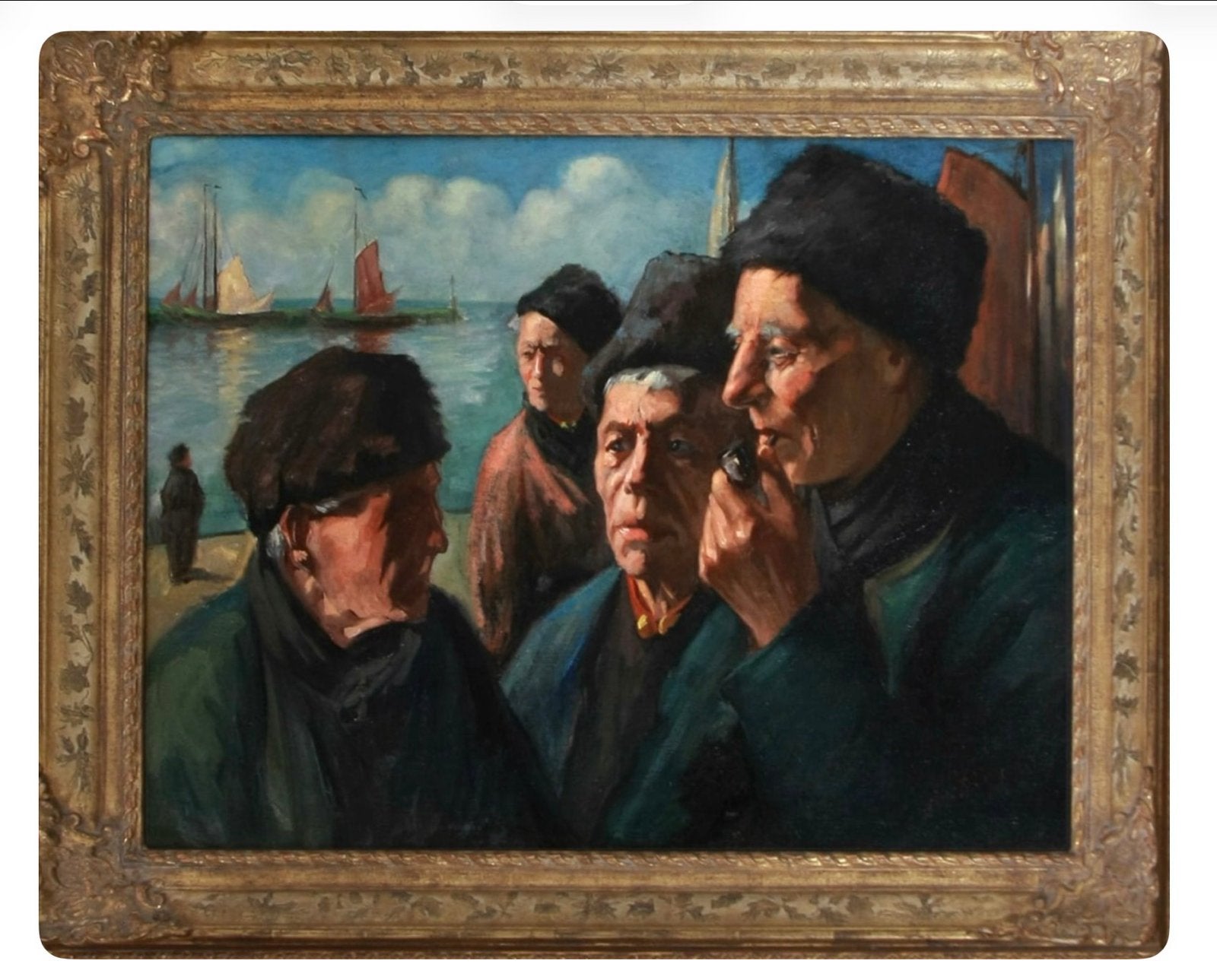 Volendam: Adri Bleys, Doek, Portret of Personen, Realistisch, Ophalen of Verzenden