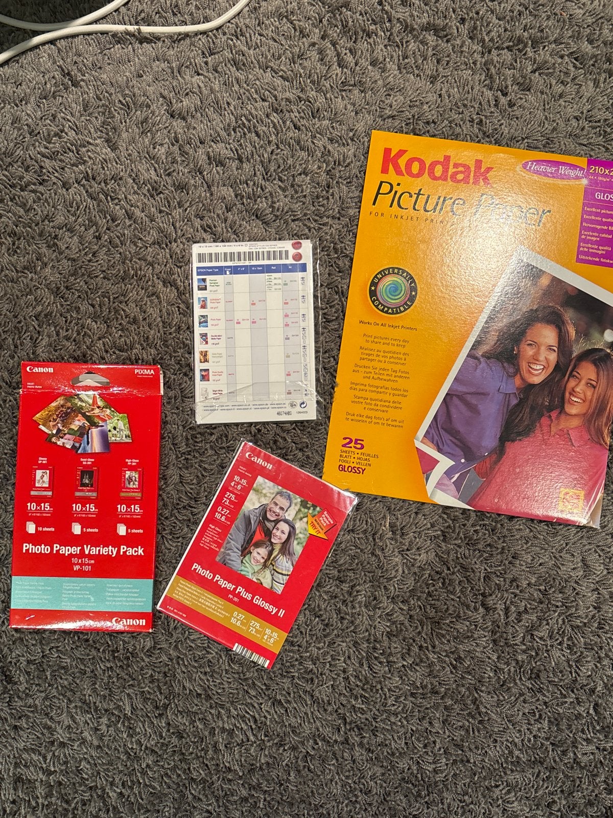 Diverse fotopapier pakketten van Canon en Kodak, A4, Nieuw, Glanzend, Ophalen of Verzenden