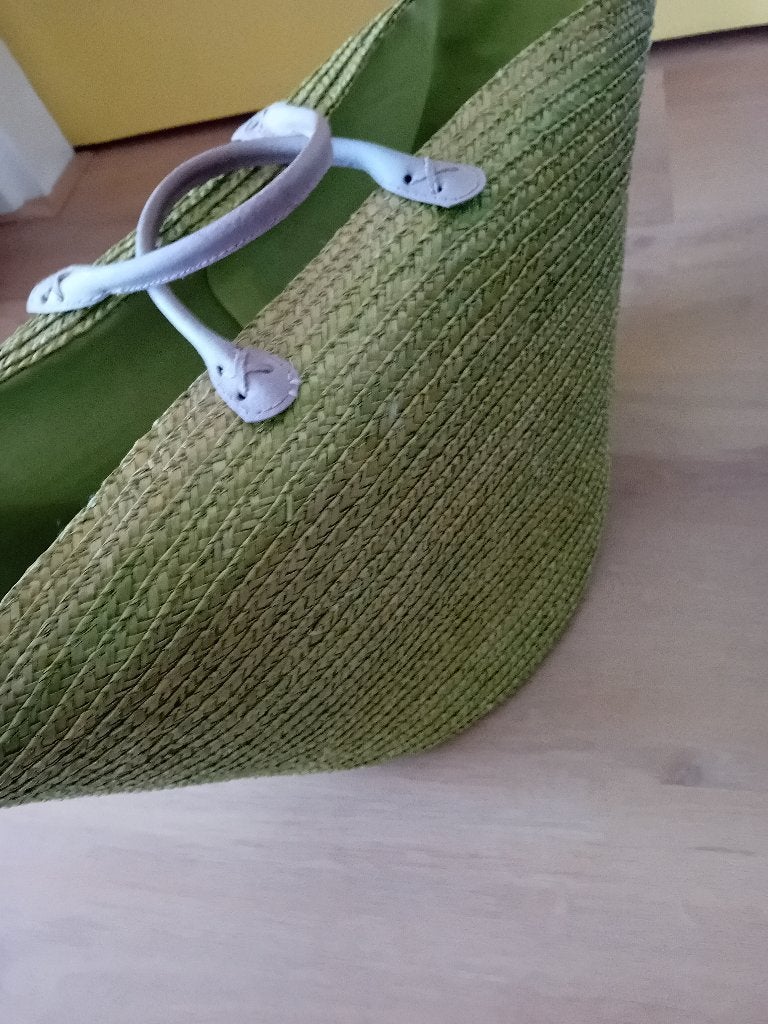 Pitriet tas/ mand., Ophalen of Verzenden, Zo goed als nieuw, Rond, Riet