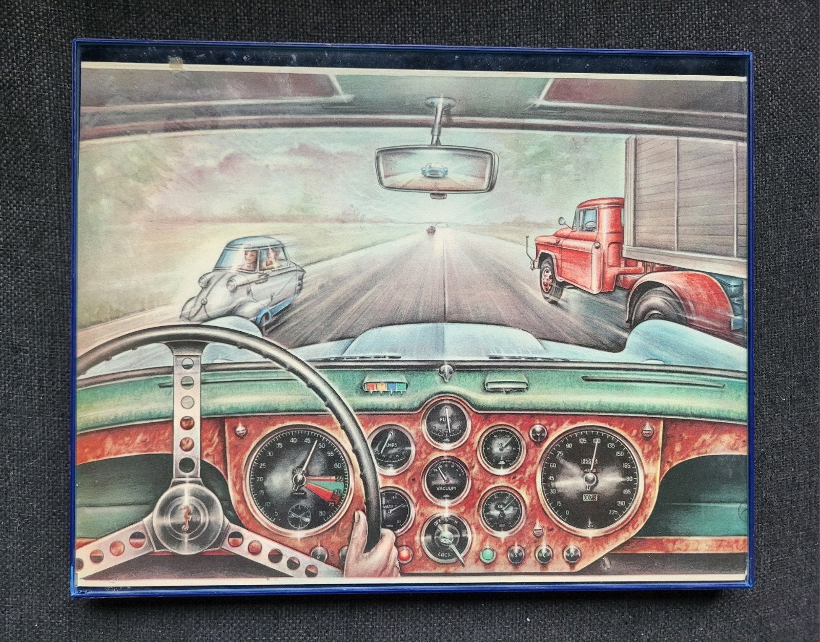 Poster in lijst Jeugd Automobiel Club 1960 RAI, Ophalen of Verzenden, Gebruikt