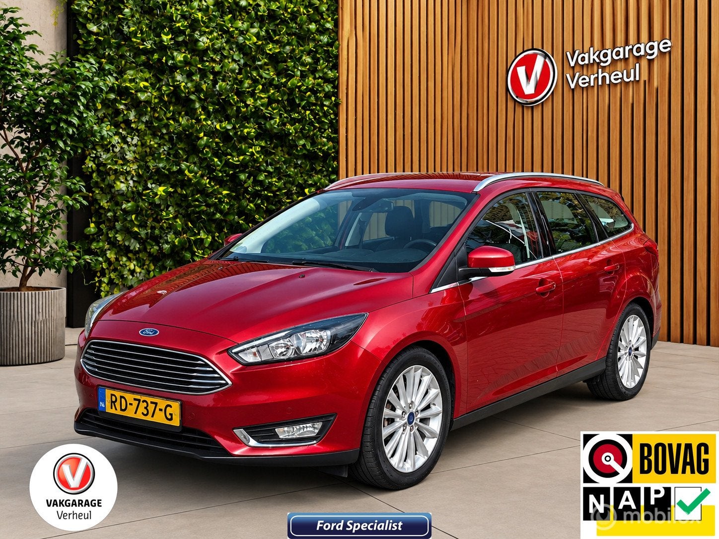 Ford Focus Wagon 1.0 Titanium 125Pk ✅Navi ✅Boekjes✅Nap, 125 pk, Gebruikt, Euro 6, Met garantie (alle)