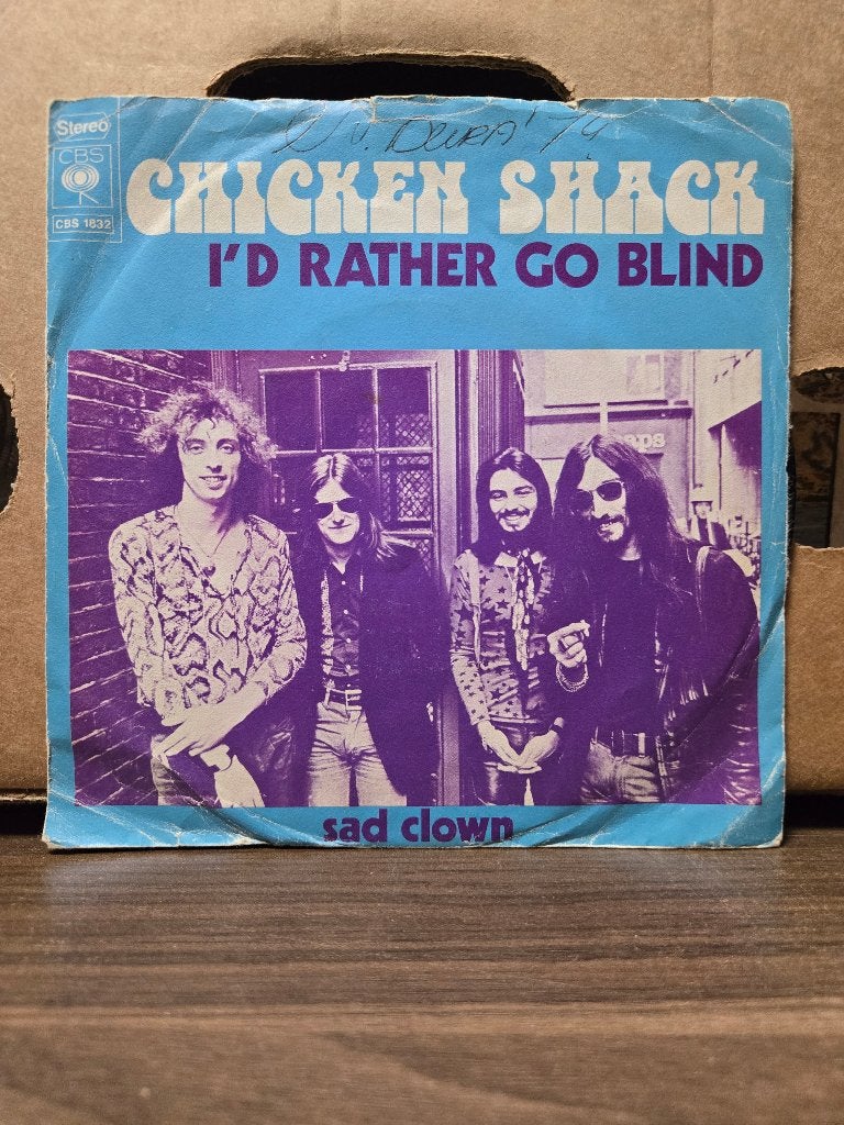 Chicken shack - I'd rather go blind, Cd's en Dvd's, Vinyl Singles, Zo goed als nieuw, Beschermende buitenhoes, Fotohoes, Single