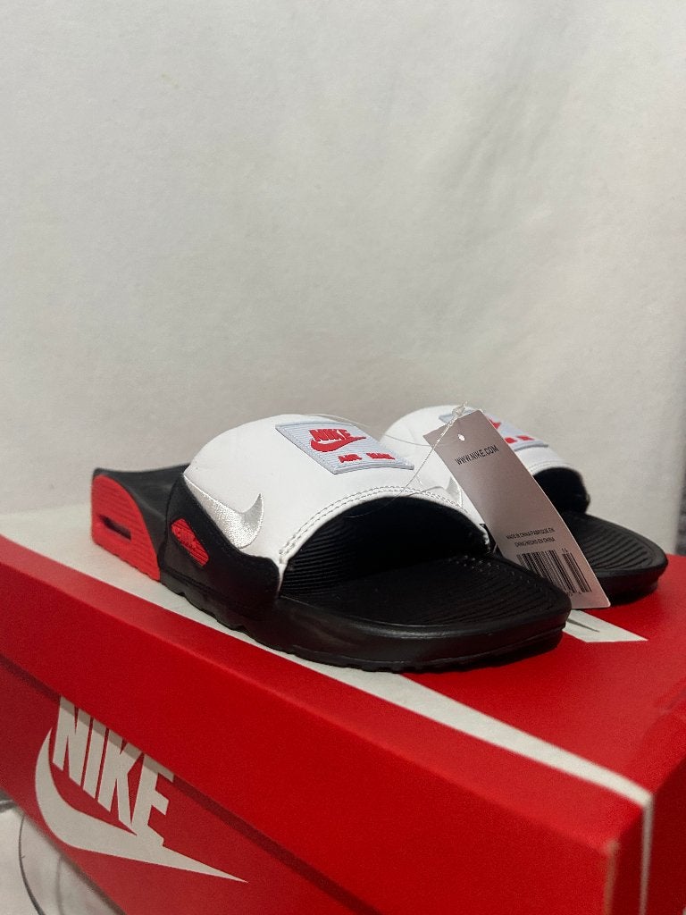 NIEUW + DOOS Maat 41 - Nike Air Max 90 Slide Black Chile Red, Slippers, Verzenden, Zwart, Nike