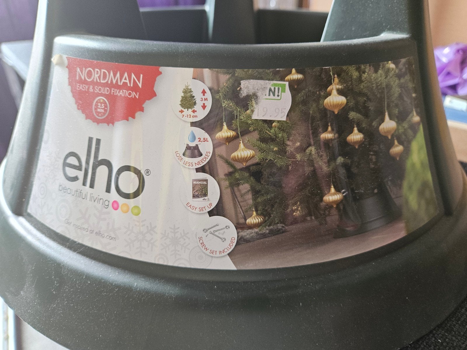 Elho Nordman kerstboomstandaard, Ophalen, Nieuw