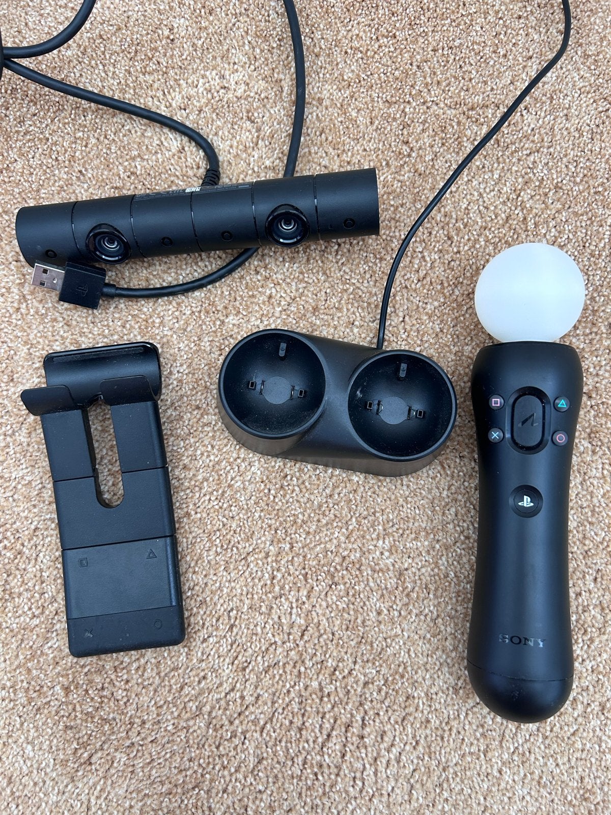 PlayStation Move set: camera, controller en oplaadstation, Spelcomputers en Games, Ophalen of Verzenden, Gebruikt, USB-camera of EyeToy