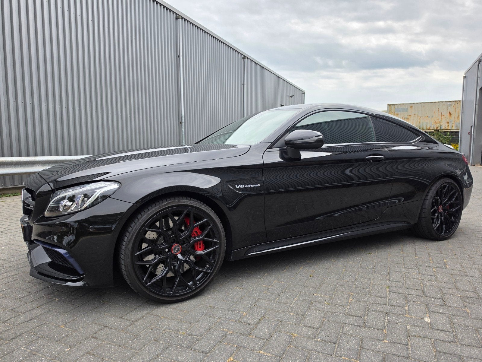 Mercedes C63 S Coupe 20" Vossen/Pano/HUD/Black on Black, Auto's, Automaat, Achterwielaandrijving, 4 stoelen, Zwart