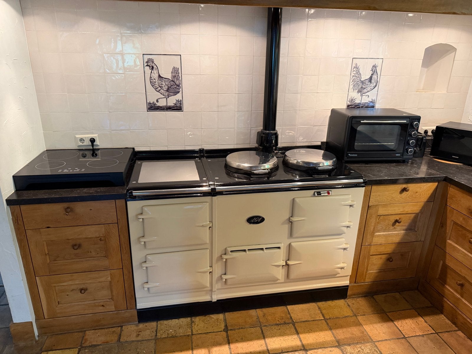 AGA 4-Oven Gasfornuis Crème - Klaar voor transport!, Ophalen, Gebruikt, 3 kookzones of minder, Gas