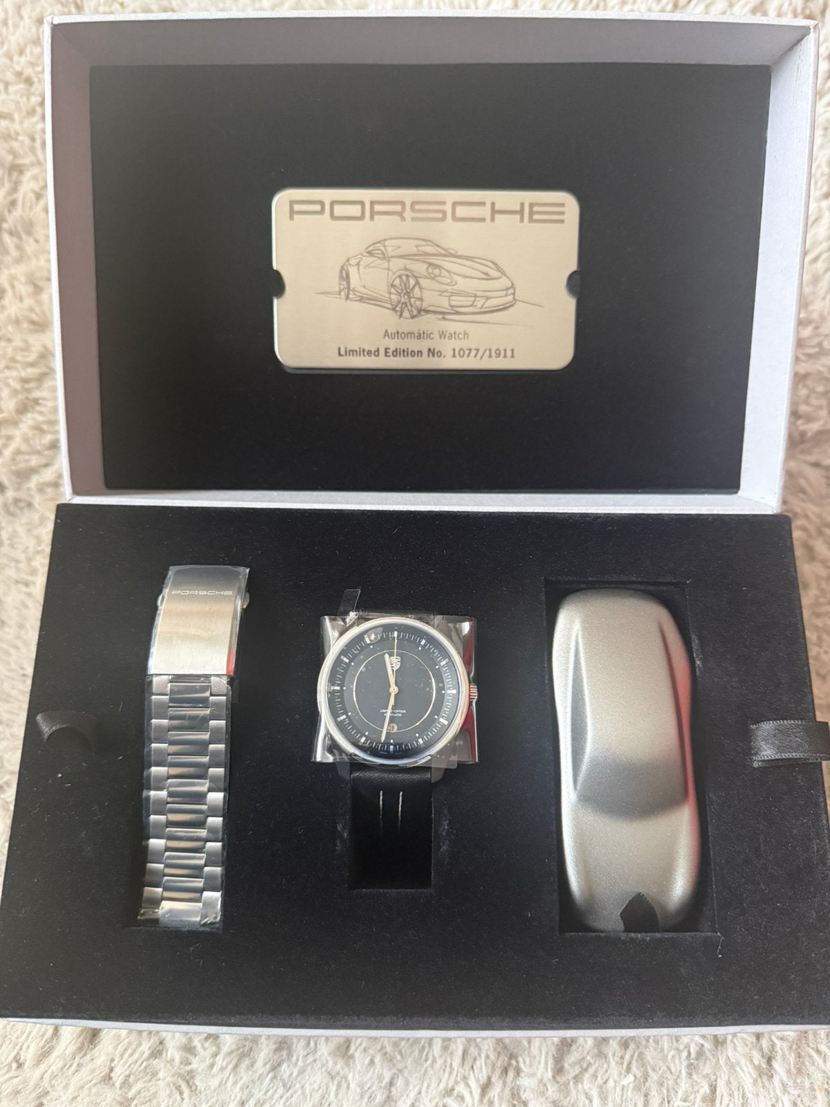 Porsche horloge, Ophalen of Verzenden, Zo goed als nieuw, Zwart, Android