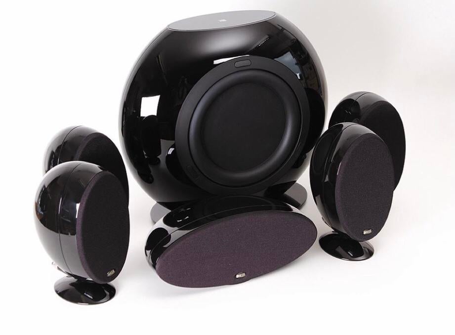 KEF KHT 3005SE HomeTheater luidspreker set, Gebruikt, Complete surroundset, 120 watt of meer, Ophalen