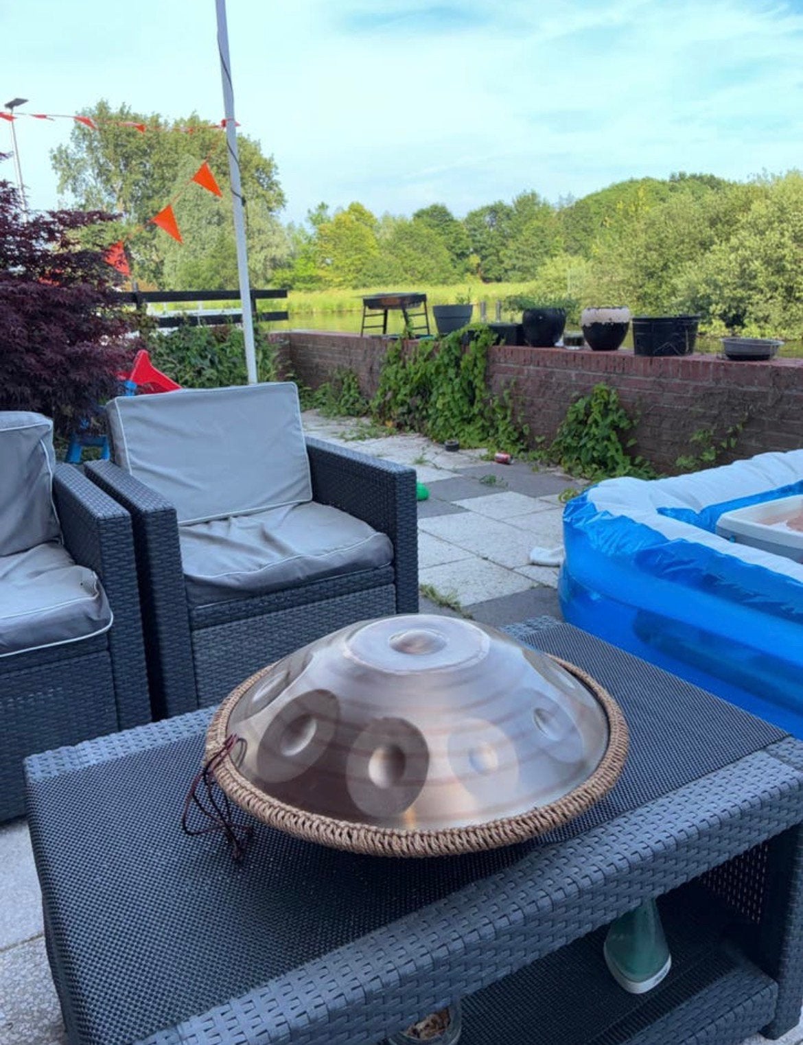 Handpan Golden lotus Nieuw!, Muziek en Instrumenten, Percussie, Ophalen of Verzenden, Zo goed als nieuw, Melodische percussie