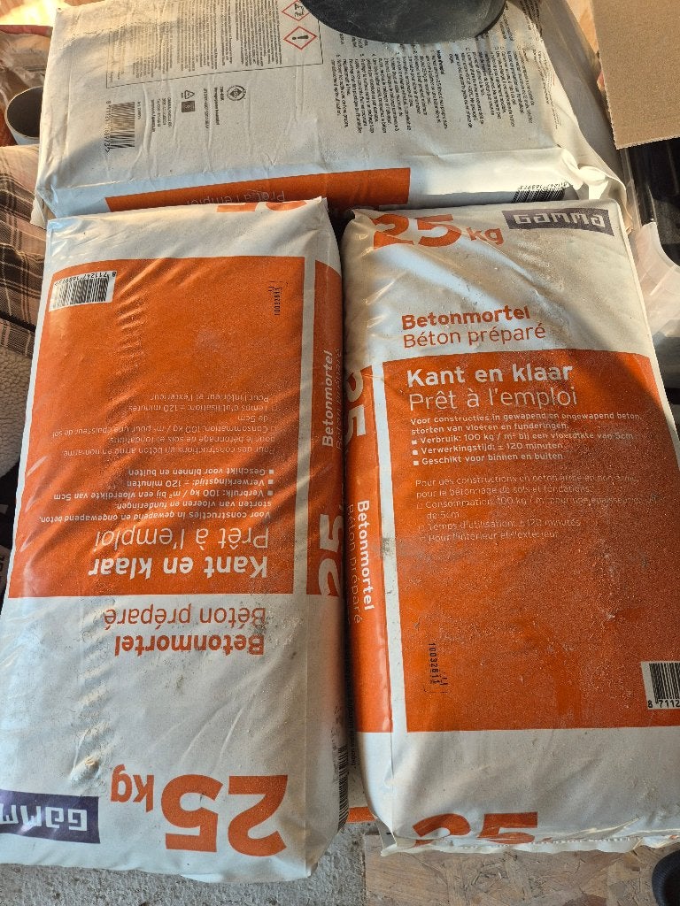Kant en klaar beton 25kg, Ophalen, Nieuw