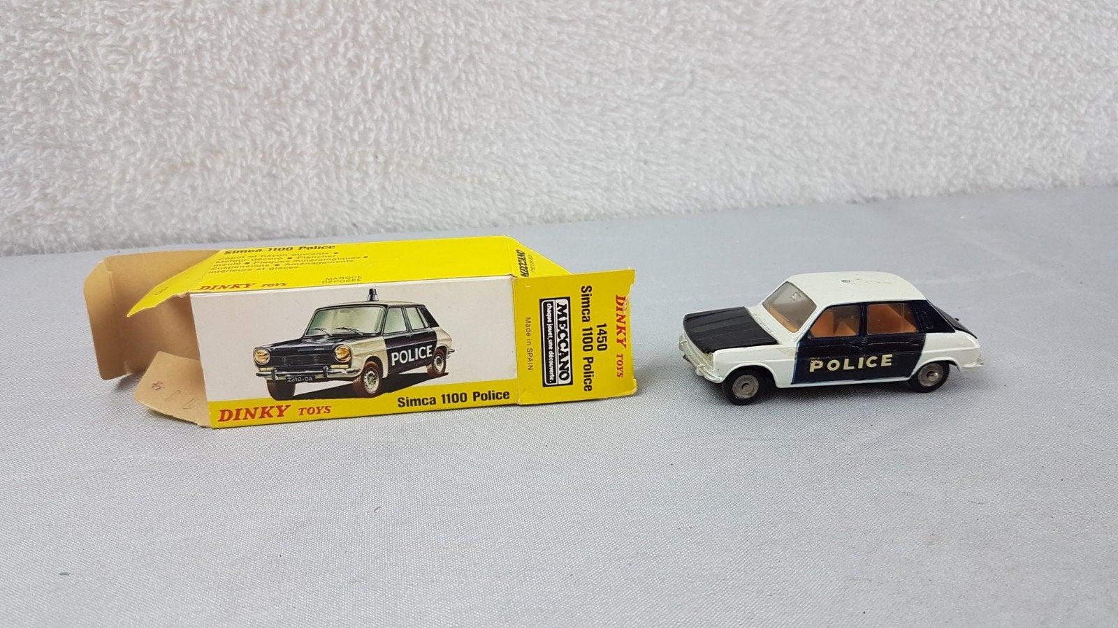 Dinky Toys Simca 1100 Police met originele doos, Ophalen of Verzenden, Gebruikt, Auto