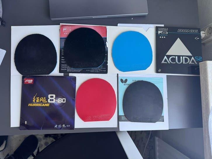Tafeltennis Rubbers, Sport en Fitness, Tafeltennis, Ophalen of Verzenden, Zo goed als nieuw, Net, Batje(s) of Balletje(s), Wedstrijdformaat