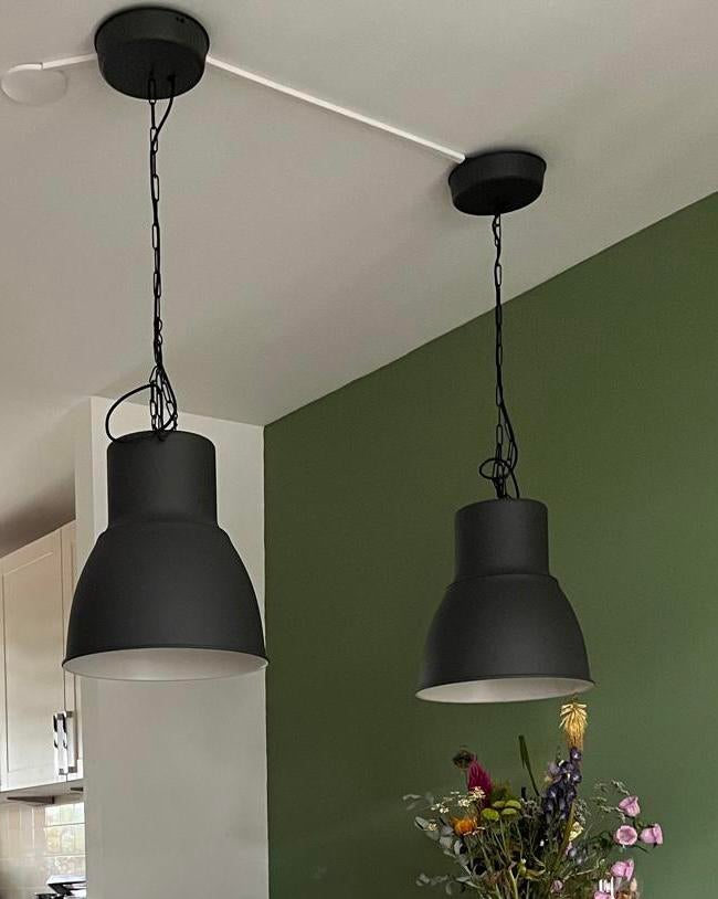 2x Hanglamp Ikea Hektar, Ophalen, Zo goed als nieuw, Minder dan 50 cm