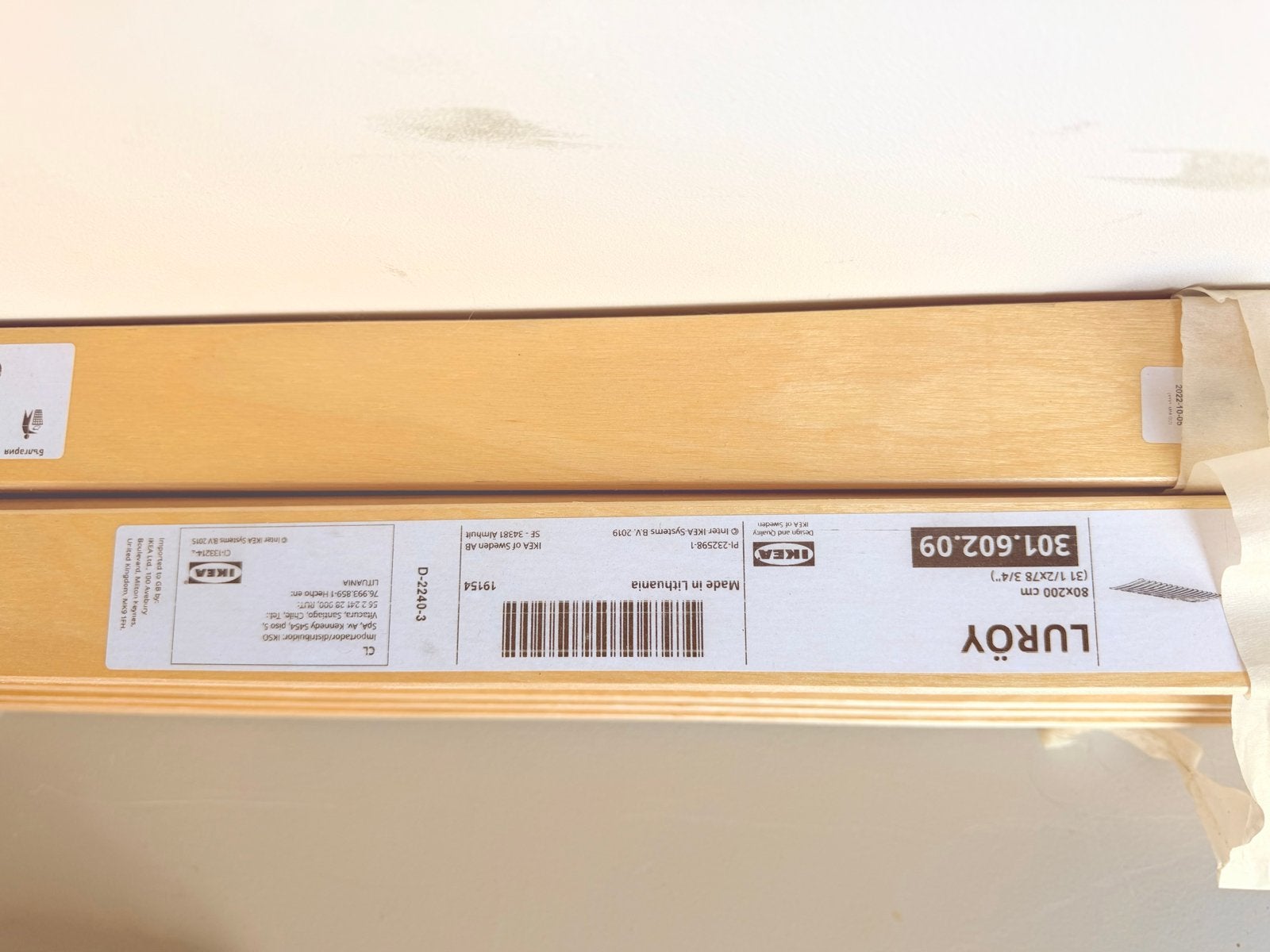 2 stuks IKEA LURÖY Lattenbodem 80x200 cm, Ophalen, Zo goed als nieuw, 80 cm, 200 cm