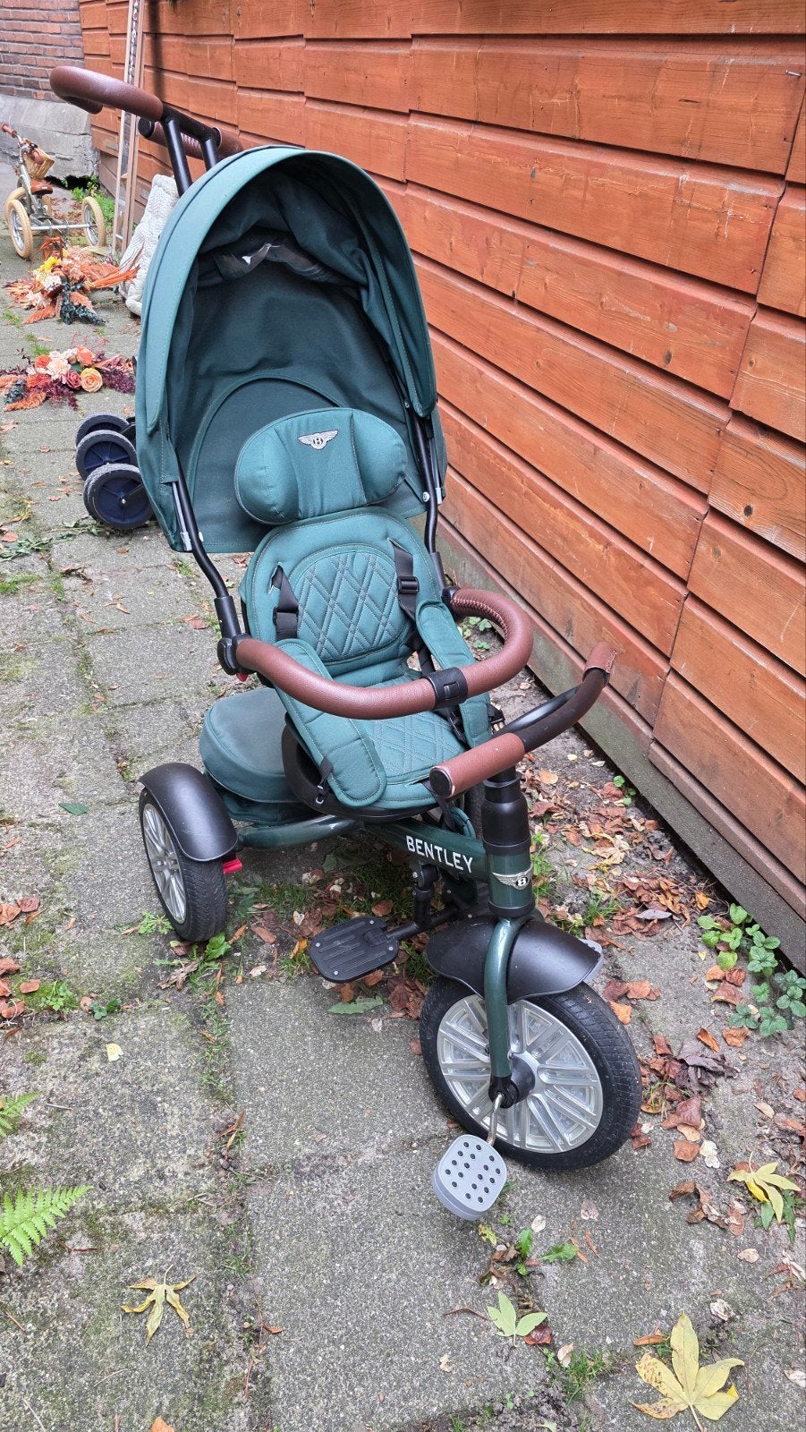 Bentley 6-in-1 Trike Driewieler en Buggy - Spruce Green, Fietsen en Brommers, Ophalen, Zo goed als nieuw, Bentley, Duwstang
