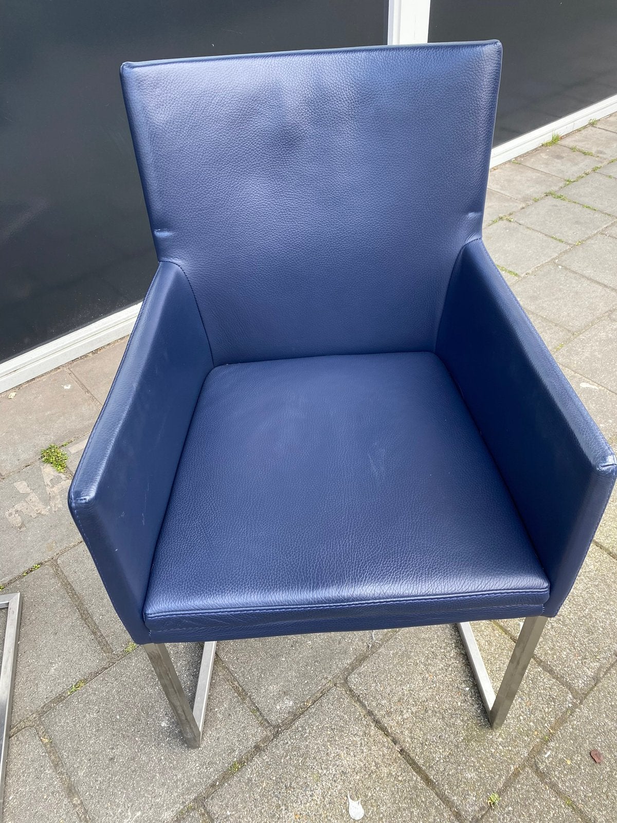 Fauteuils /slede stoelen, Huis en Inrichting, Stoelen, Ophalen, Gebruikt, Blauw, Vier