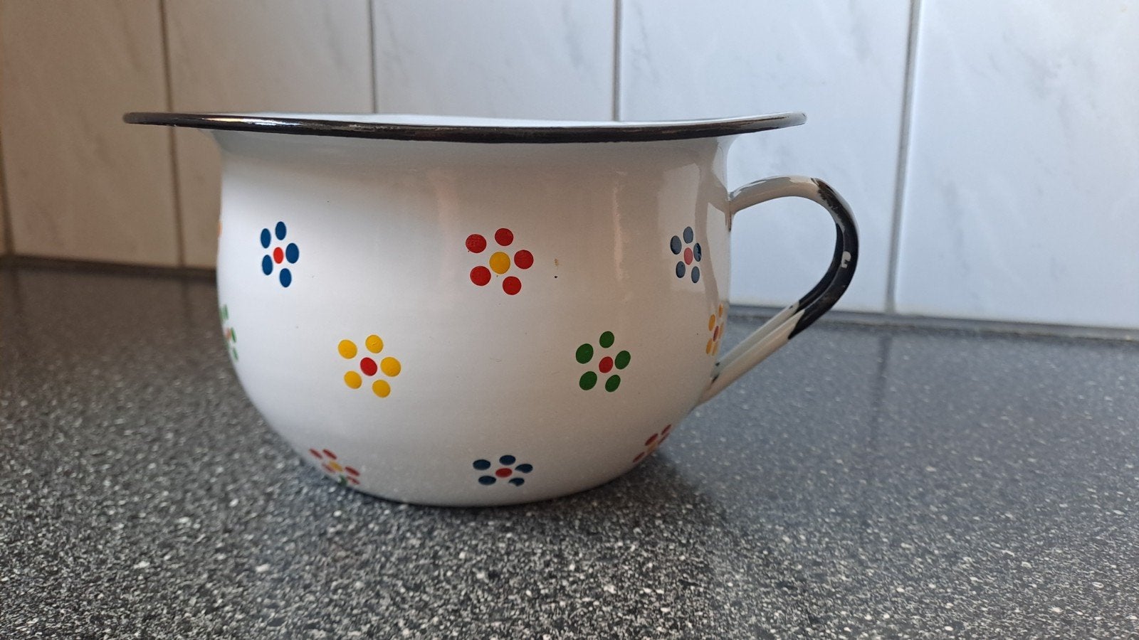 Vintage emaille po / ondersteek van Gorica, Ophalen of Verzenden
