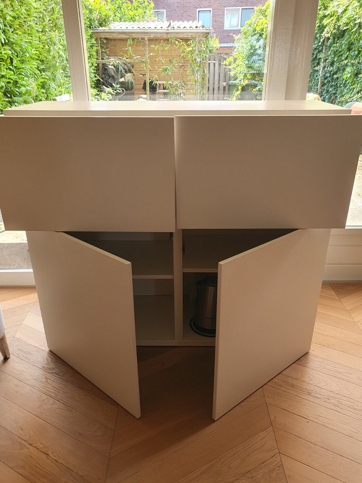 Dressoir kast wit - Besta 120x103x42cm, Huis en Inrichting, 100 tot 150 cm, Met lade(s), Zo goed als nieuw, 25 tot 50 cm