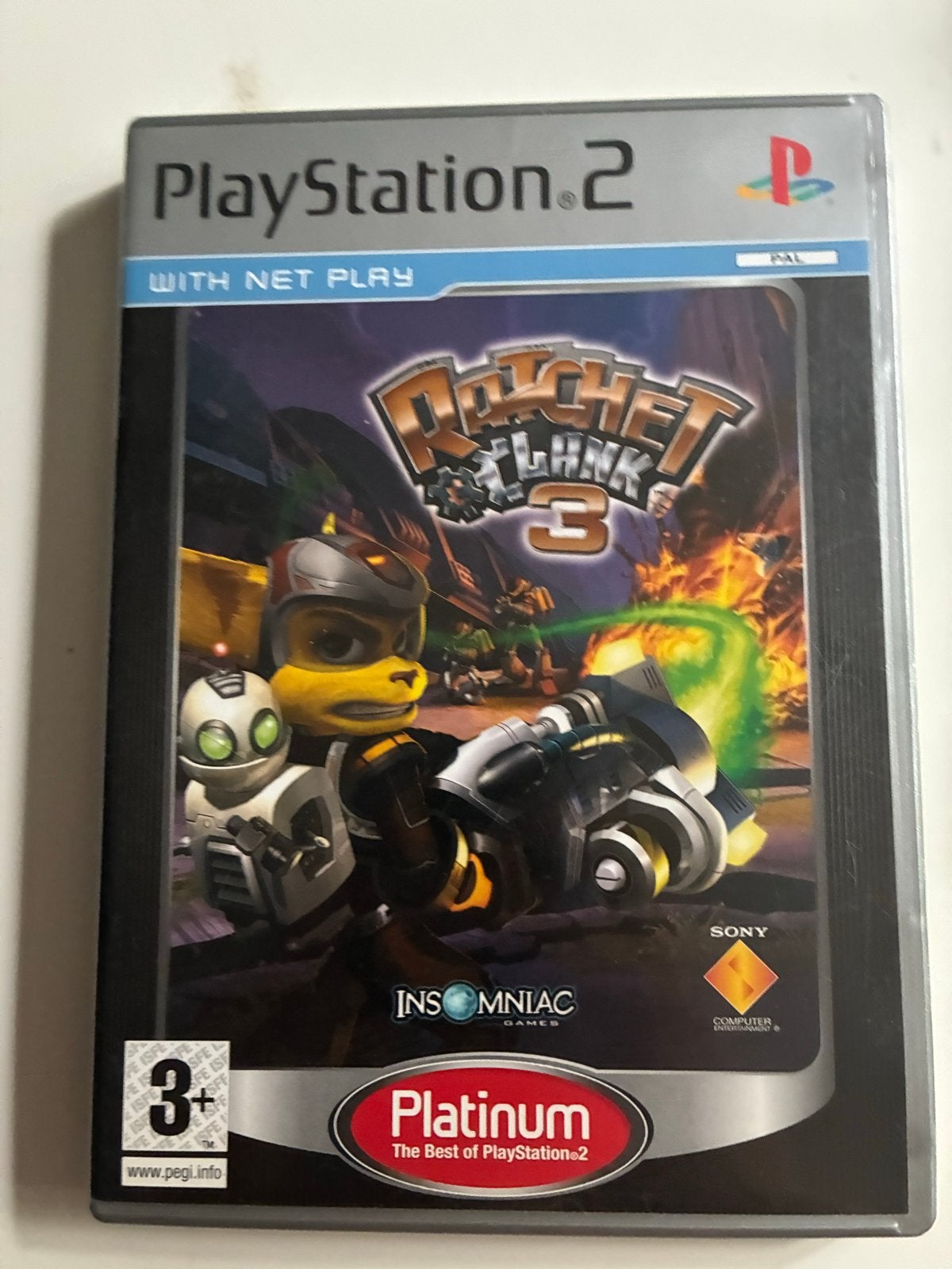 Ratchet & Clank 3 - PlayStation 2 (PS2) Platinum Edition, Avontuur en Actie, Online, Gebruikt, 1 speler