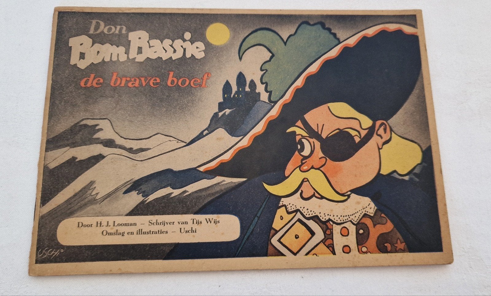 Don Bom Bassie de brave boef - Vintage stripboek, ca 1943, Eén stripboek, Ophalen of Verzenden, Gelezen, H.J. Lomans