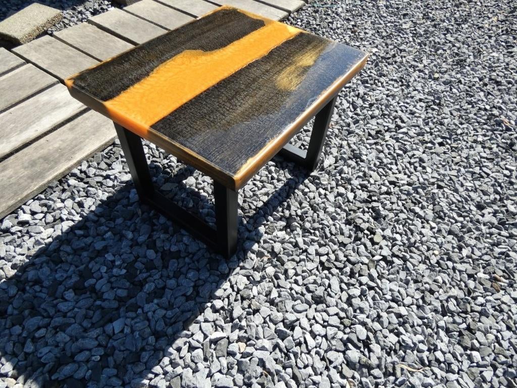 epoxy tafel salontafel bijzettafel eettafel, 75 cm of meer, Ophalen of Verzenden, Overige vormen, Kersenhout