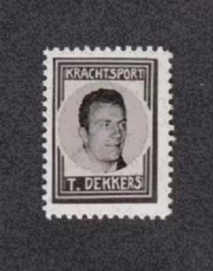 Verzamelplaatje Sluitzegel Boksen T. Dekkers 1936., Ophalen of Verzenden, Zo goed als nieuw