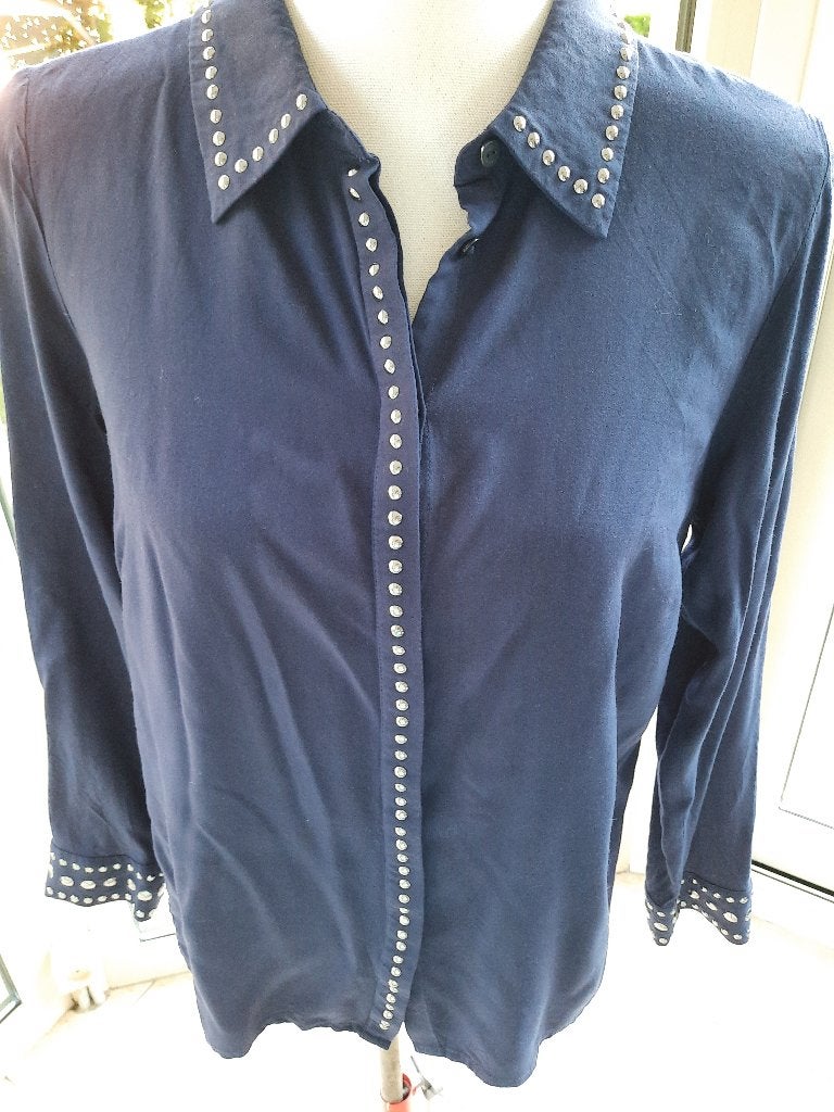 Leuke blouse XANDRES - 36, Kleding | Dames, Blouses en Tunieken, Zo goed als nieuw, Maat 36 (S), Blauw, Verzenden