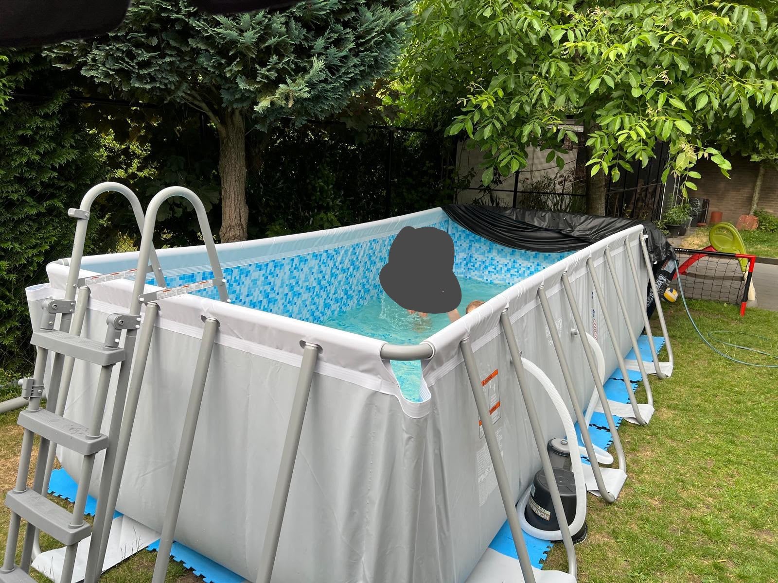 Bestway opzetzwembad, groot, diep en zo goed als nieuw!, Tuin en Terras, Zwembaden, 200 tot 300 cm, Zo goed als nieuw, Rechthoekig
