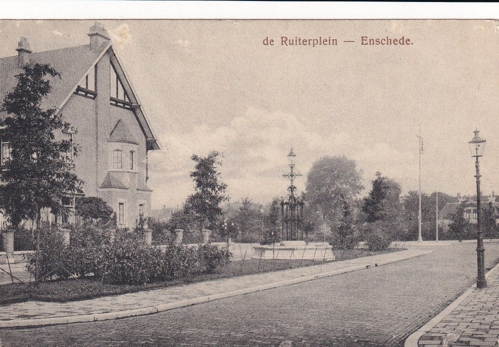Enschede, Plein, Militair., Verzenden, Voor 1920, Gelopen, Overijssel