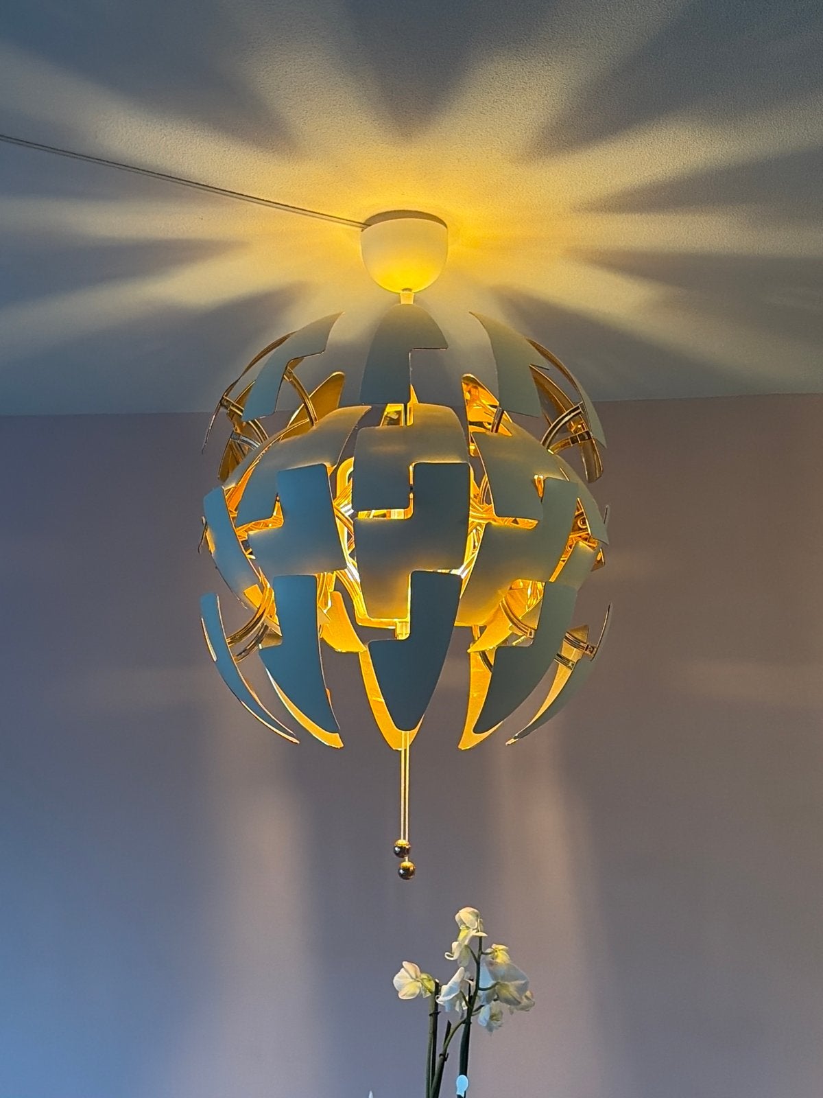 IKEA PS 2014 Hanglamp - Wit/Koper, Ophalen, Zo goed als nieuw, Metaal, E27 (groot)