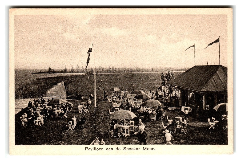 Sneek, Pavilloen aan de Sneeker Meer, Verzenden, 1940 tot 1960, Ongelopen, Friesland