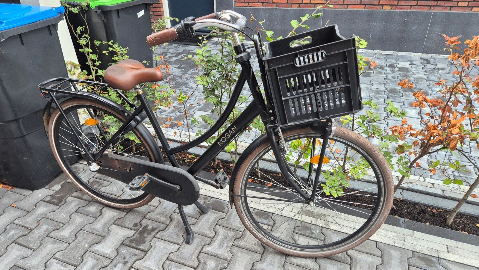 Nogan Damesfiets met krat, Velgrem, 50 tot 53 cm, Ophalen, Overige merken