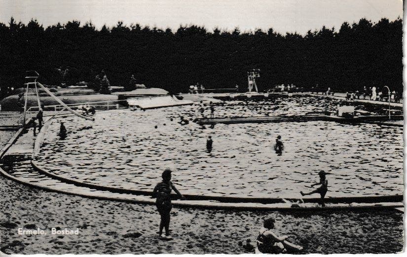 ERMELO - BOSBAD, Ophalen of Verzenden, 1940 tot 1960, Gelopen, Gelderland