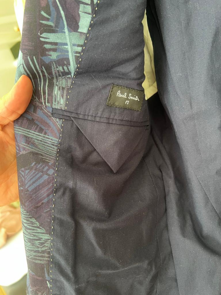 Paul Smith PS Blazer met tropische print - Maat S, Ophalen of Verzenden, Zo goed als nieuw, Maat 46 (S) of kleiner, Blauw